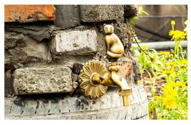Antique bird brass wall mount garden faucet garden decor