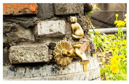 Antique bird brass wall mount garden faucet garden decor