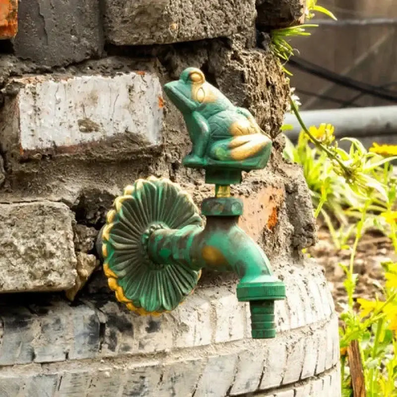 Antique bird brass wall mount garden faucet garden decor
