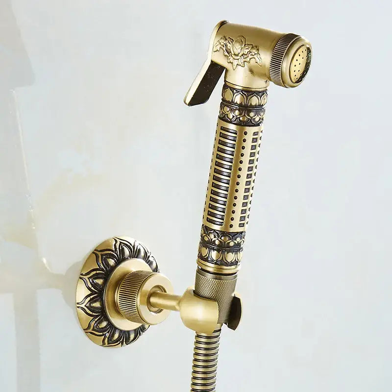 Antique dragon brass wall mounted bidet faucet bathroom shower sprayer