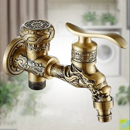 Antique dragon brass wall mounted bidet faucet bathroom shower sprayer