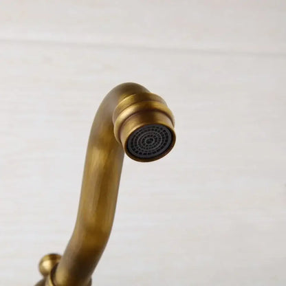 Antique brass wall mounted shower faucet bathroom mixer with rope detail