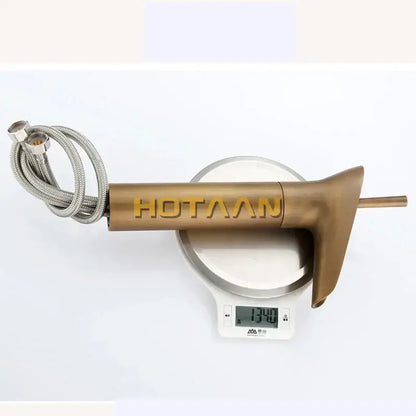 Antique brass waterfall basin faucet mixer for bathroom sink