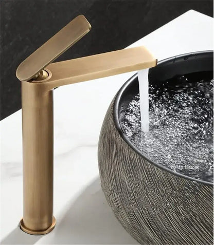 Modern antique bronze basin faucet waterfall bathroom sink mixer tap