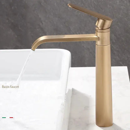 Modern antique bronze basin faucet bathroom tall brass mixer tap