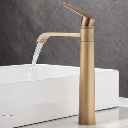 Modern antique bronze basin faucet bathroom tall brass mixer tap