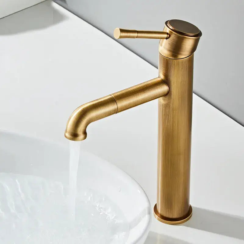 Modern brushed gold antique bronze basin faucet bathroom sink mixer