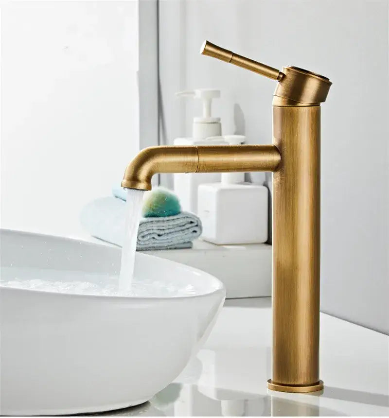 Modern brushed gold antique bronze basin faucet bathroom sink mixer