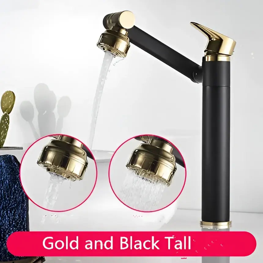 Modern antique bronze bathroom sink faucet with textured knob