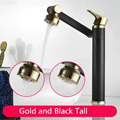 Modern antique bronze bathroom sink faucet with textured knob