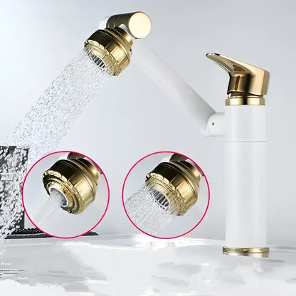 Modern antique bronze bathroom sink faucet with textured knob