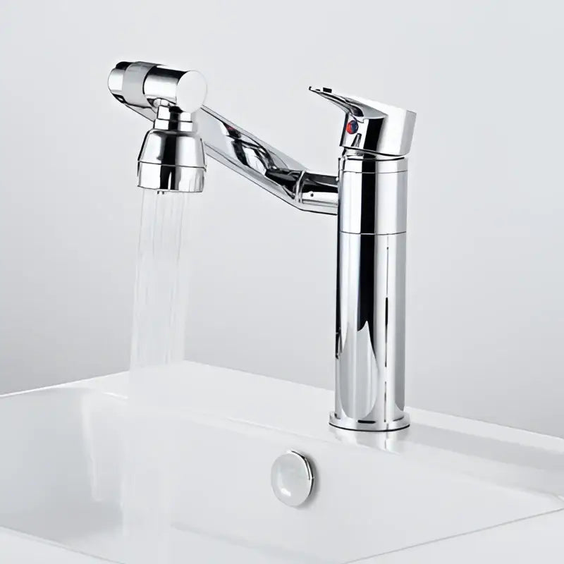 Modern antique bronze bathroom sink faucet with textured knob