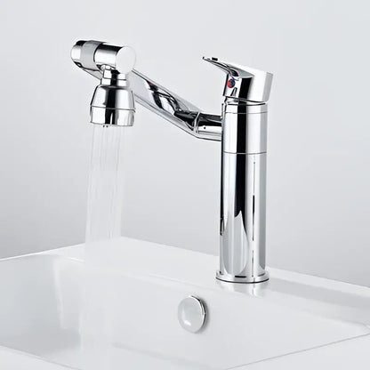 Modern antique bronze bathroom sink faucet with textured knob