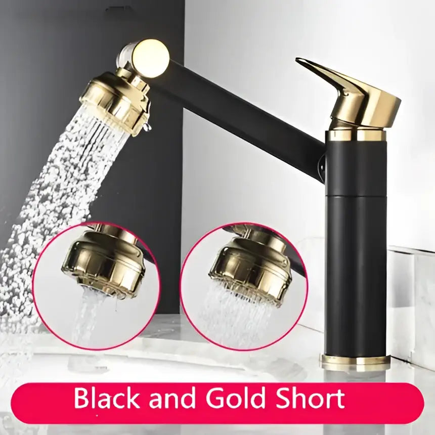 Modern antique bronze bathroom sink faucet with textured knob
