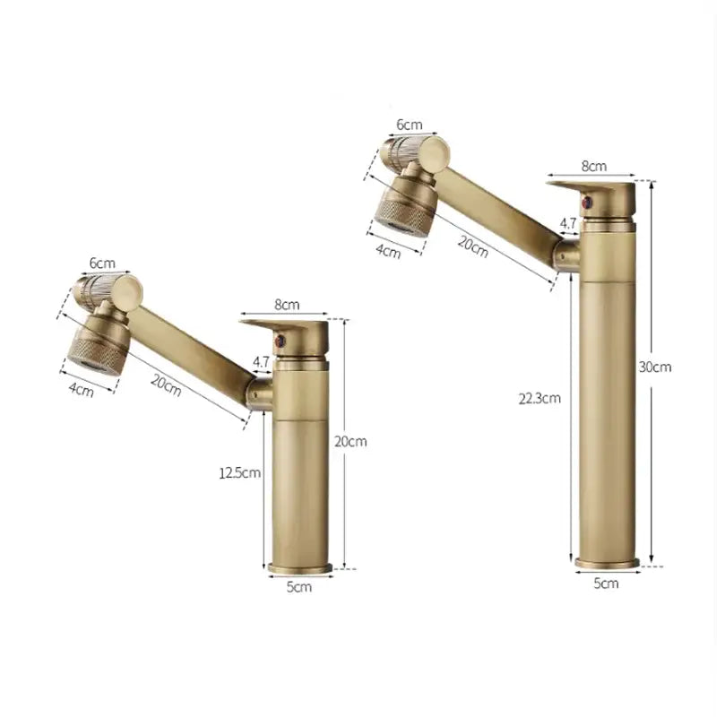 Modern antique bronze bathroom sink faucet with textured knob