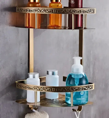 Antique bronze carved aluminum bathroom accessories set