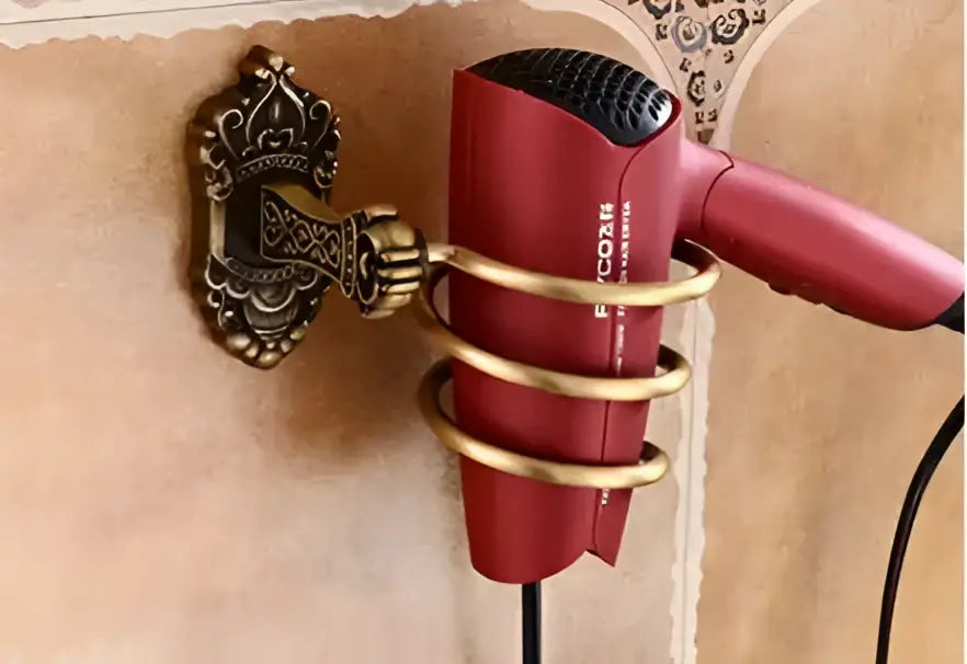 Antique bronze carved aluminum bathroom accessories set