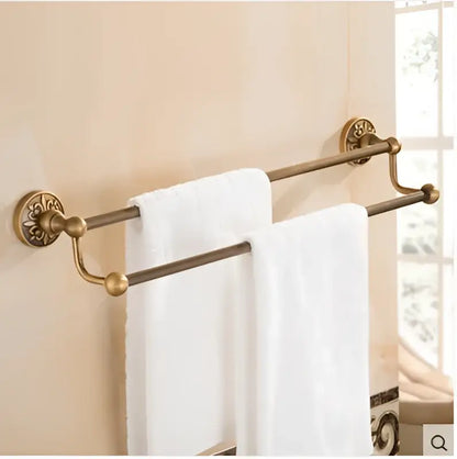 Antique bronze floral bathroom accessories set – bathroom hardware