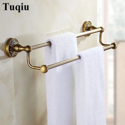 Antique bronze floral bathroom accessories set – bathroom hardware
