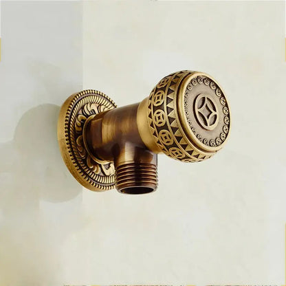 Antique bronze bidet sprayer set with ornate detail bathroom shower
