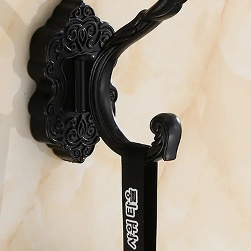 Antique bronze ornate wall hooks for bedroom metal scrollwork rack