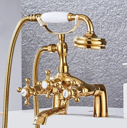 Vintage antique chrome bathtub shower mixer faucet – bathroom set