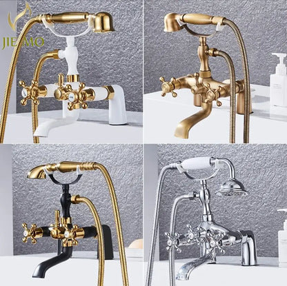 Vintage antique chrome bathtub shower mixer faucet – bathroom set