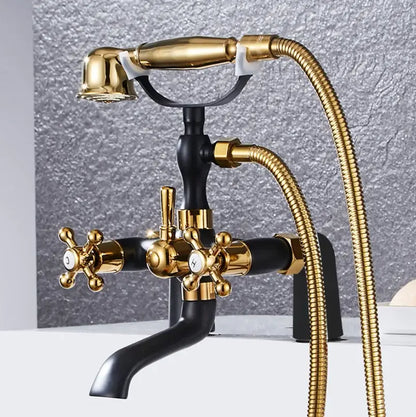 Vintage antique chrome bathtub shower mixer faucet – bathroom set