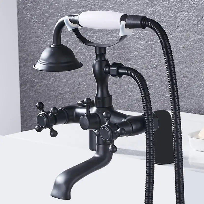 Vintage antique chrome bathtub shower mixer faucet – bathroom set