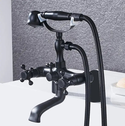 Vintage antique chrome bathtub shower mixer faucet – bathroom set
