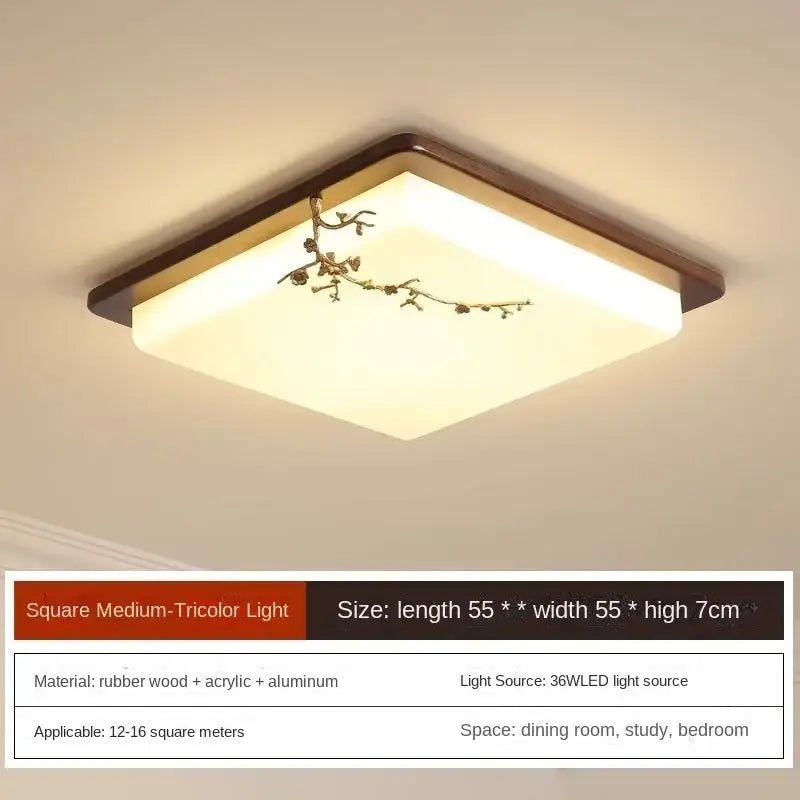 Antique copper led ceiling light traditional chinese art living room