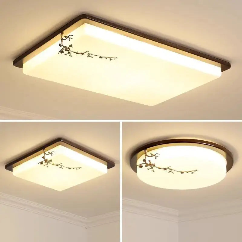 Antique copper led ceiling light traditional chinese art living room