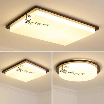 Antique copper led ceiling light traditional chinese art living room