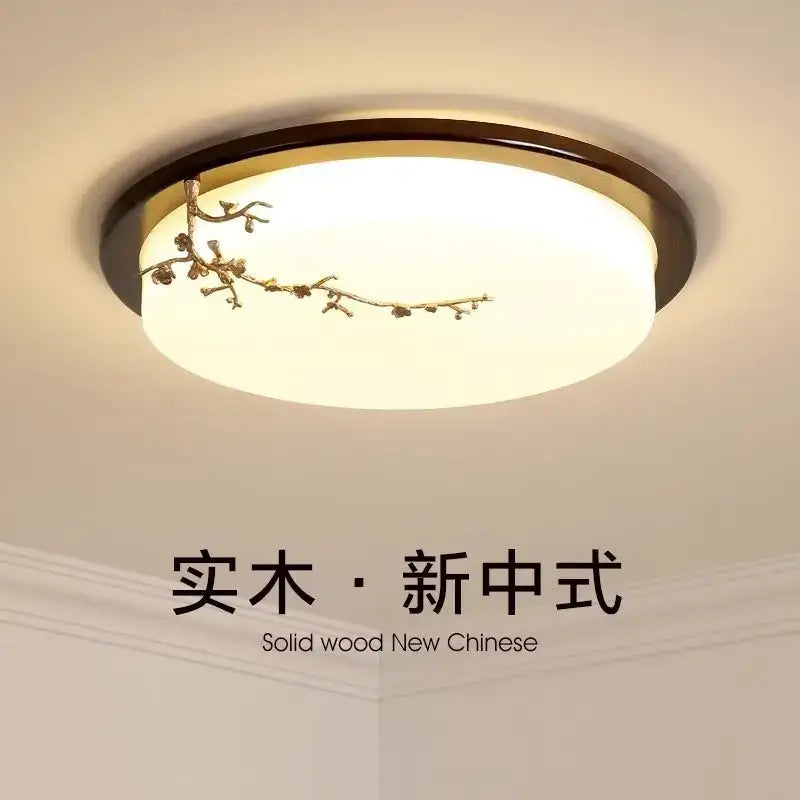 Antique copper led ceiling light traditional chinese art living room