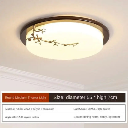 Antique copper led ceiling light traditional chinese art living room