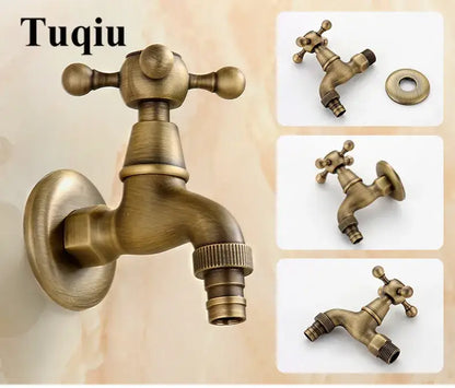 Antique dragon brass garden bibcocks tap garden washing faucet