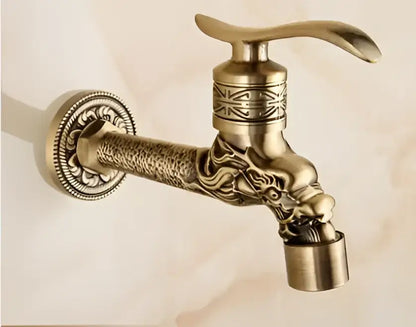Antique dragon brass garden bibcocks tap garden washing faucet