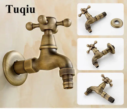 Antique dragon brass garden bibcocks tap garden washing faucet