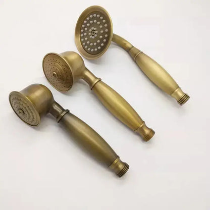Antique brass & black handheld shower head bathroom set