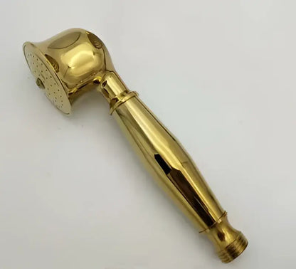 Antique brass & black handheld shower head bathroom set