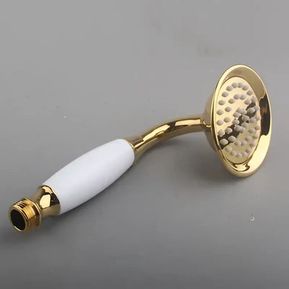 Antique brass & black handheld shower head bathroom set