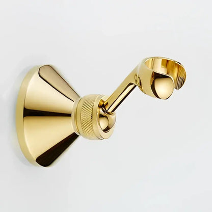 Antique brass & black handheld shower head bathroom set