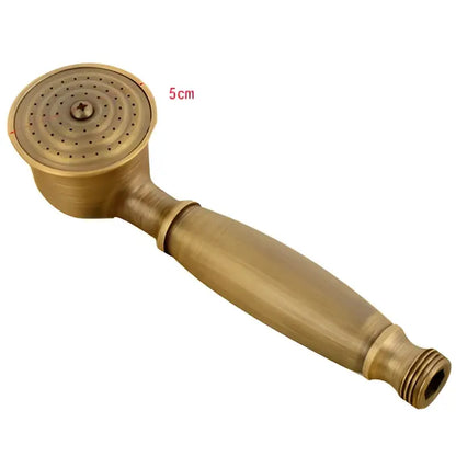 Antique brass & black handheld shower head bathroom set