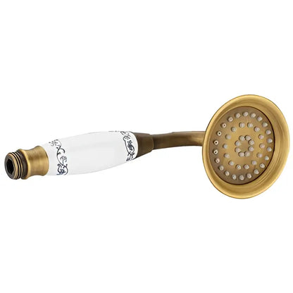 Antique brass & black handheld shower head bathroom set