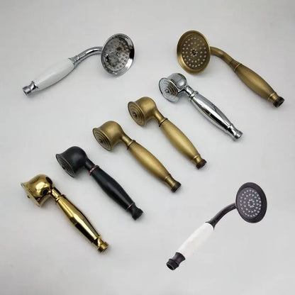 Antique brass handheld shower head holder – bathroom bidet stand
