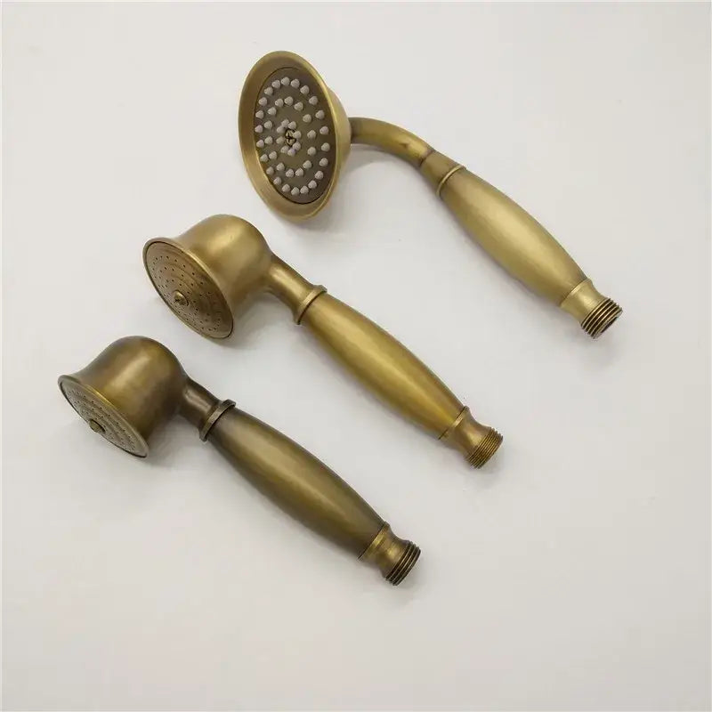 Antique brass handheld shower head holder – bathroom bidet stand