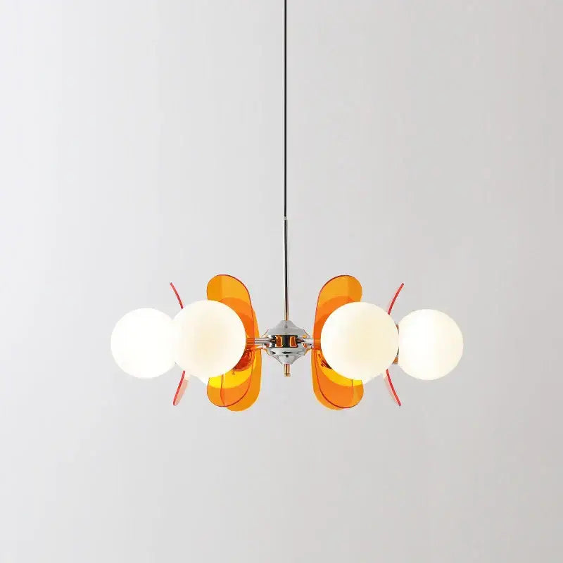 Antique style chandelier wood leaf pendant light – living room