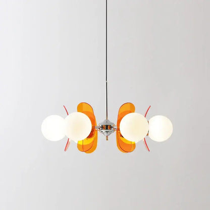 Antique style chandelier wood leaf pendant light – living room