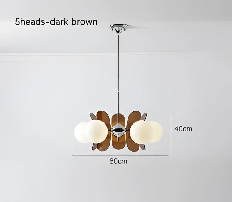 Antique style chandelier wood leaf pendant light – living room
