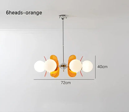 Antique style chandelier wood leaf pendant light – living room